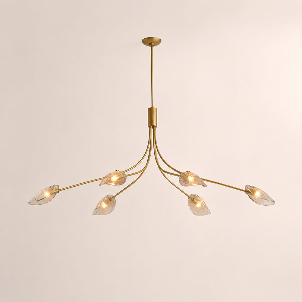 Shesara Smoke Glass Linear Chandelier