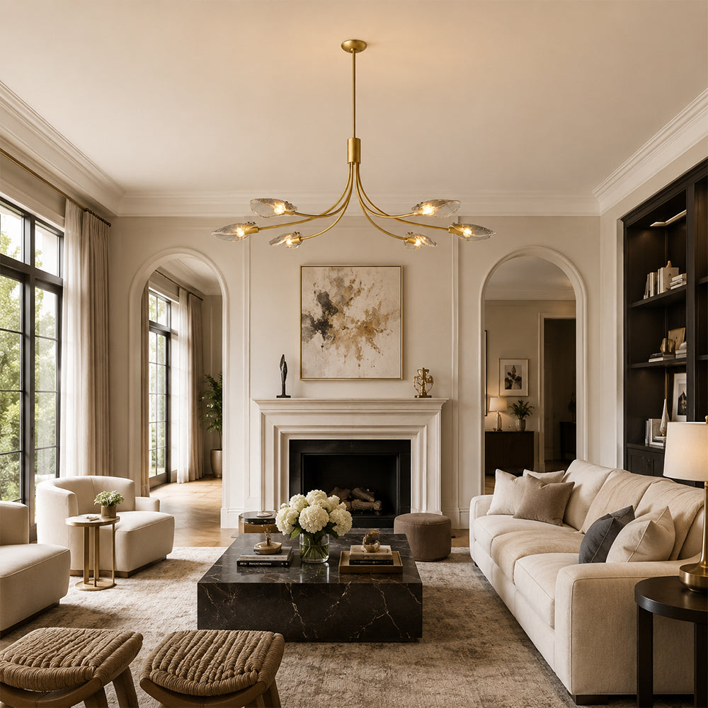 Shesara Smoke Glass Linear Chandelier