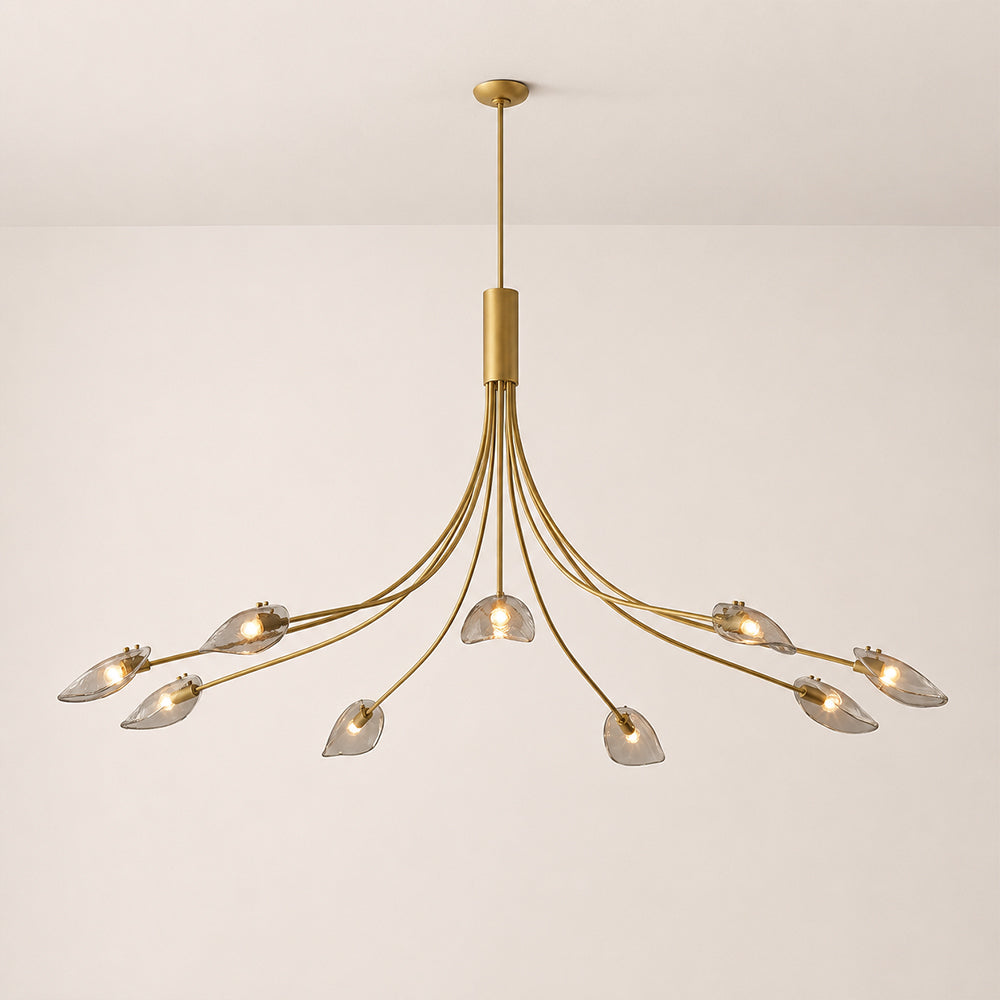 Shesara Smoke Glass Round Chandelier
