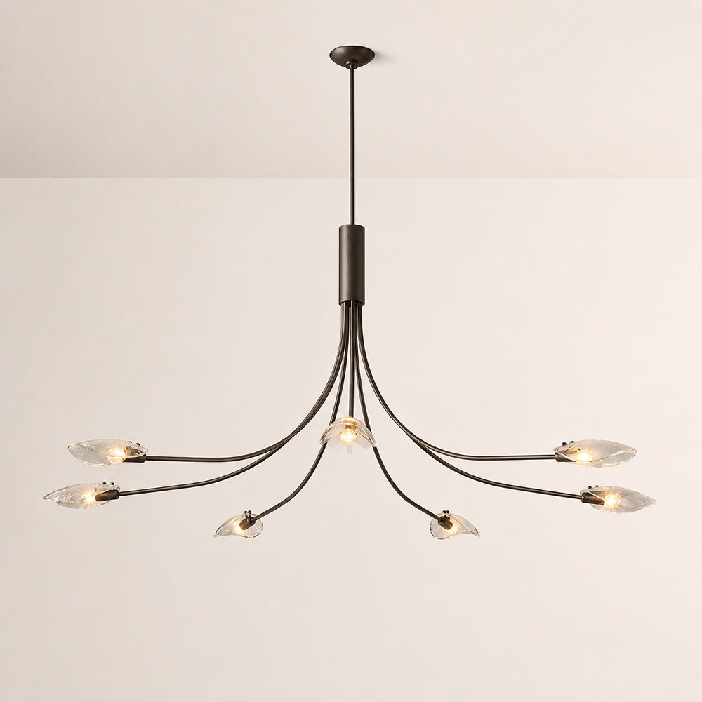 Shesara Smoke Glass Round Chandelier