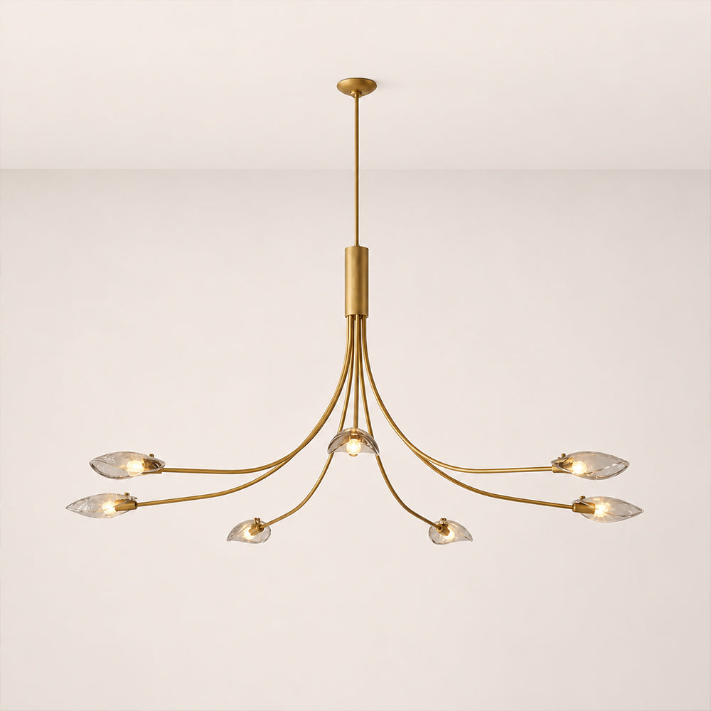 Shesara Smoke Glass Round Chandelier