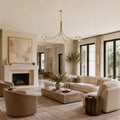 Shesara Smoke Glass Round Chandelier