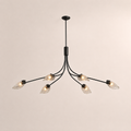 Shesara Smoke Glass Linear Chandelier