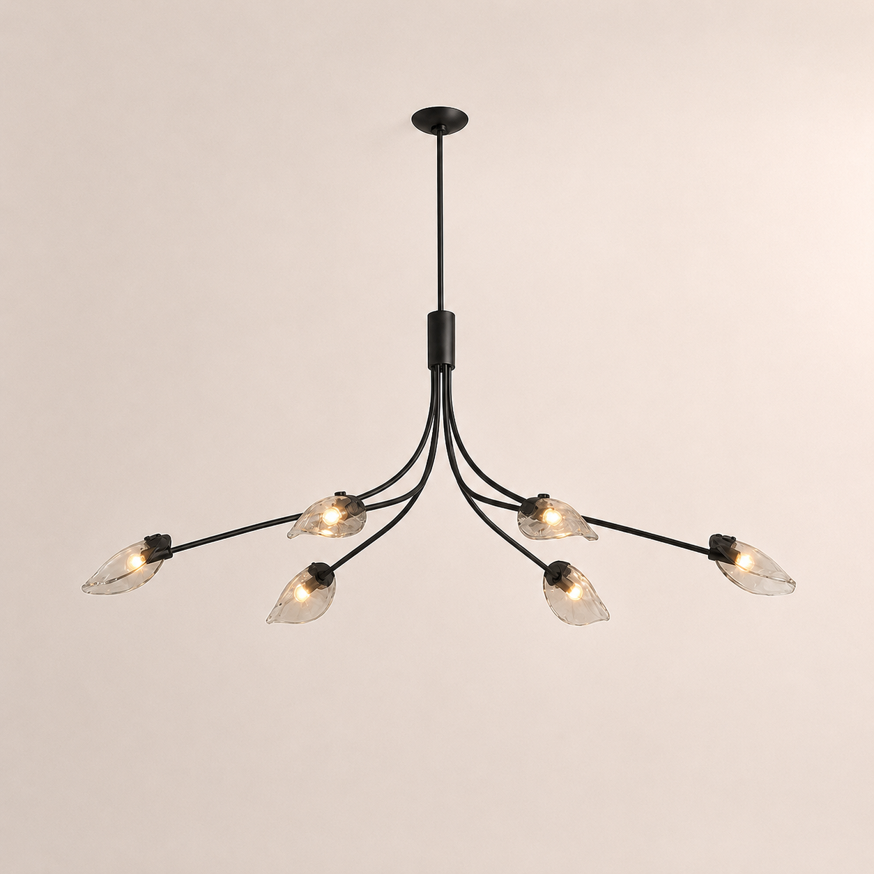 Shesara Smoke Glass Linear Chandelier
