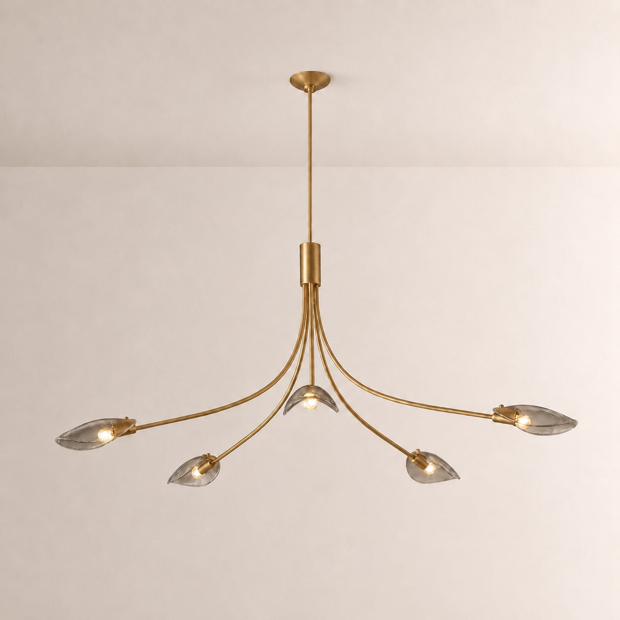 Shesara Smoke Glass Round Chandelier