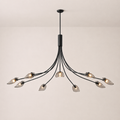 Shesara Smoke Glass Round Chandelier