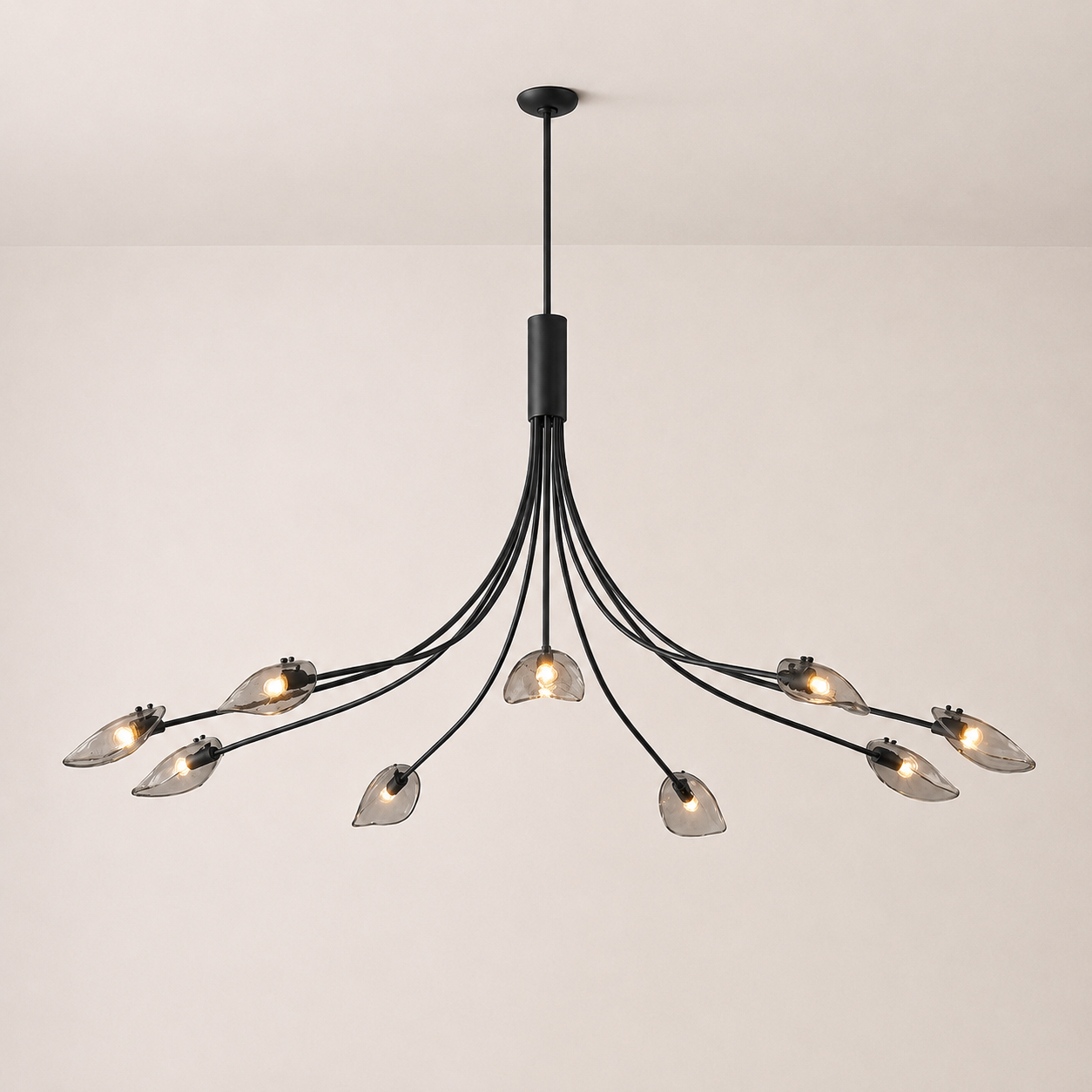 Shesara Smoke Glass Round Chandelier