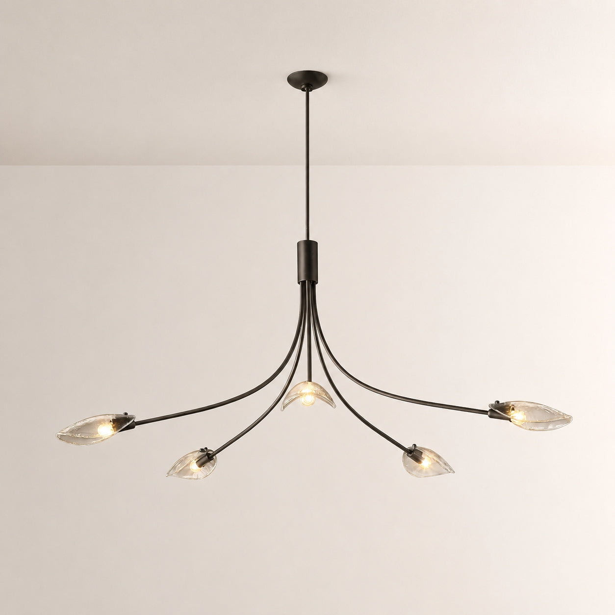Shesara Smoke Glass Round Chandelier