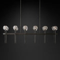 Boule Glass Double Linear Chandelier 60