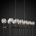 Boule Glass Double Linear Chandelier 60