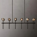 Boule Glass Double Linear Chandelier 60