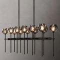 Boule Glass Double Linear Chandelier 60