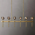 Boule Glass Double Linear Chandelier 60