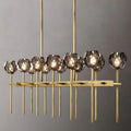 Boule Glass Double Linear Chandelier 60