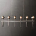 Boule Glass Double Linear Chandelier 60