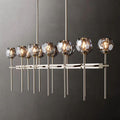 Boule Glass Double Linear Chandelier 60