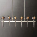 Boule Glass Double Linear Chandelier 60