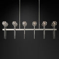 Boule Glass Double Linear Chandelier 60