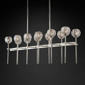 Boule Glass Double Linear Chandelier 60