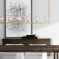 Boule Glass Linear Chandelier 48