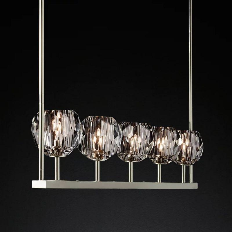 Boule Glass Linear Chandelier 48" - King Lamps
