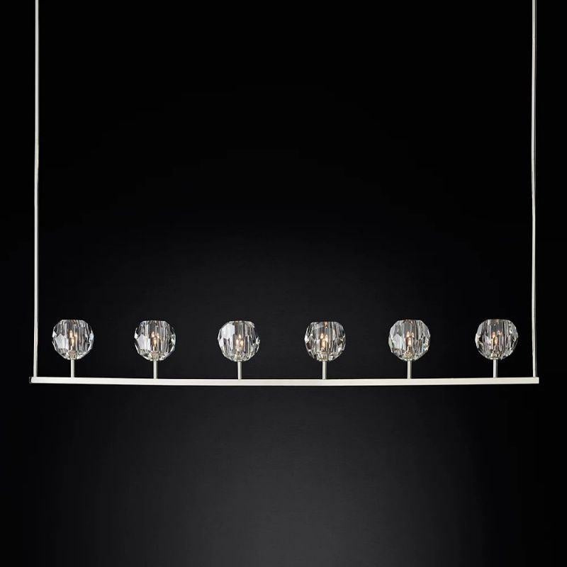 Boule Glass Linear Chandelier 60" - King Lamps
