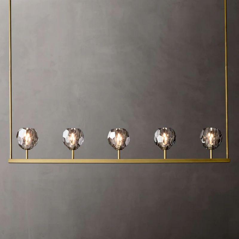 Boule Glass Linear Chandelier 48" - King Lamps