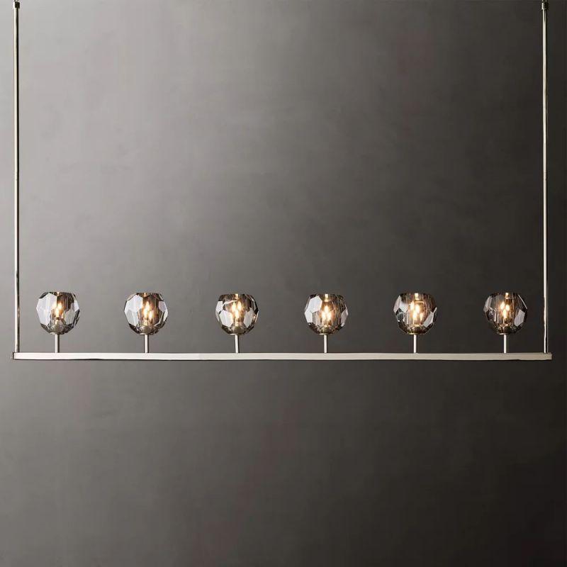 Boule Glass Linear Chandelier 60" - King Lamps
