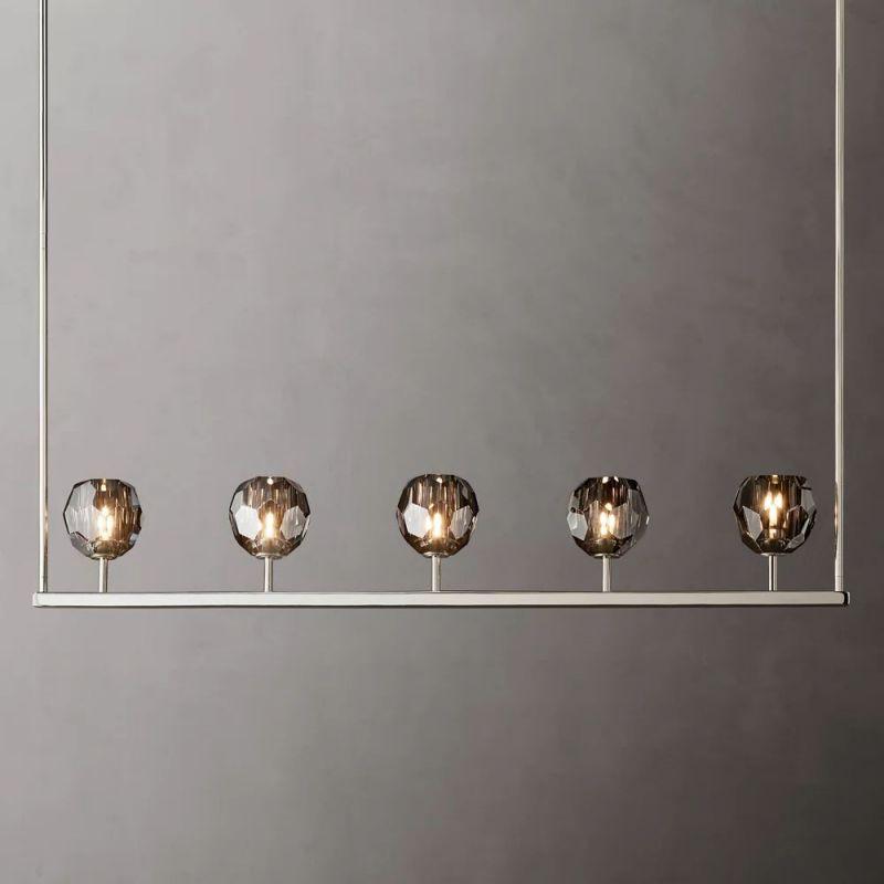 Boule Glass Linear Chandelier 48" - King Lamps