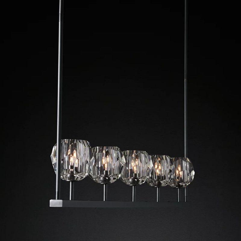 Boule Glass Linear Chandelier 48" - King Lamps