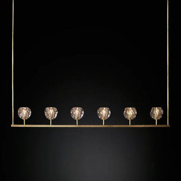Boule Glass Linear Chandelier 60" - King Lamps