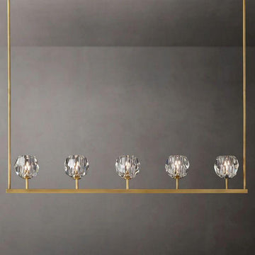 Boule Glass Linear Chandelier 48" - King Lamps