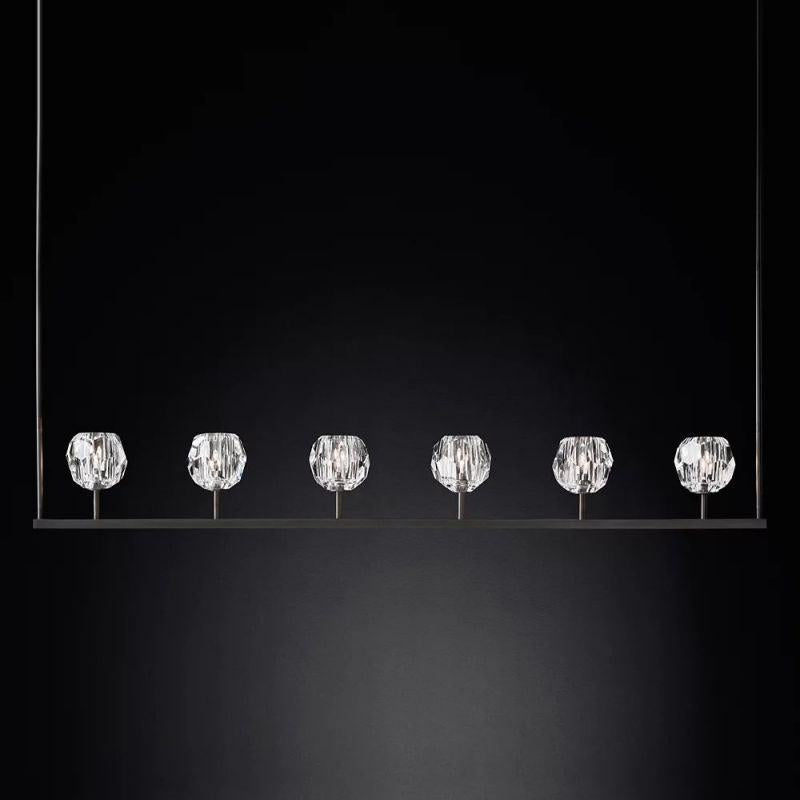 Boule Glass Linear Chandelier 60" - King Lamps