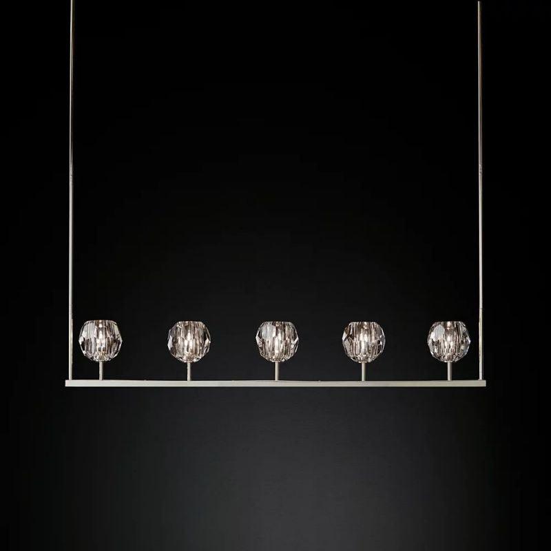 Boule Glass Linear Chandelier 48" - King Lamps