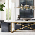Boule Glass Oval Chandelier 72