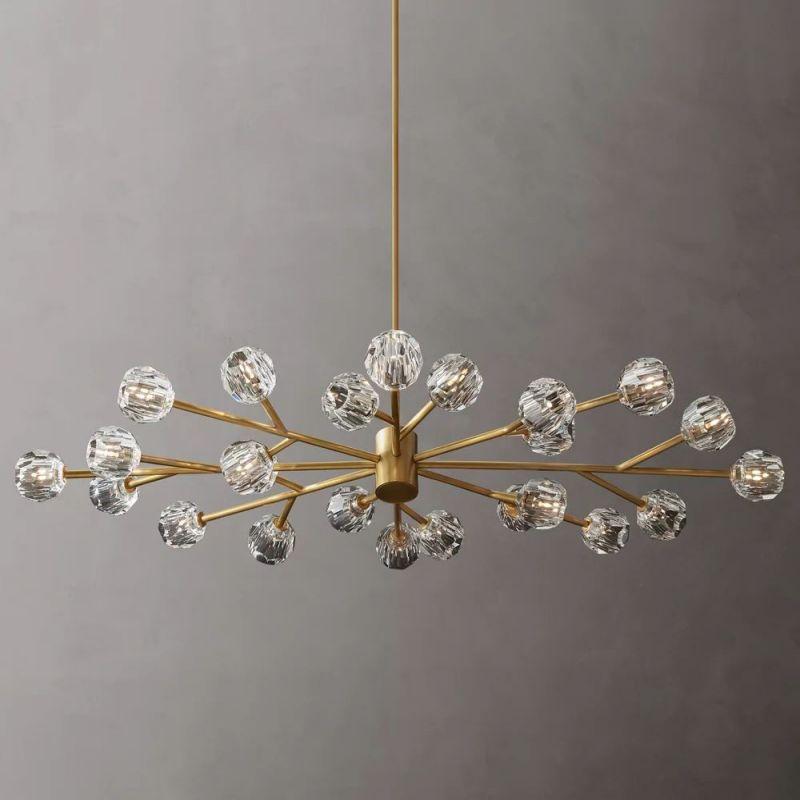 Boule Glass Oval Chandelier 72" - King Lamps