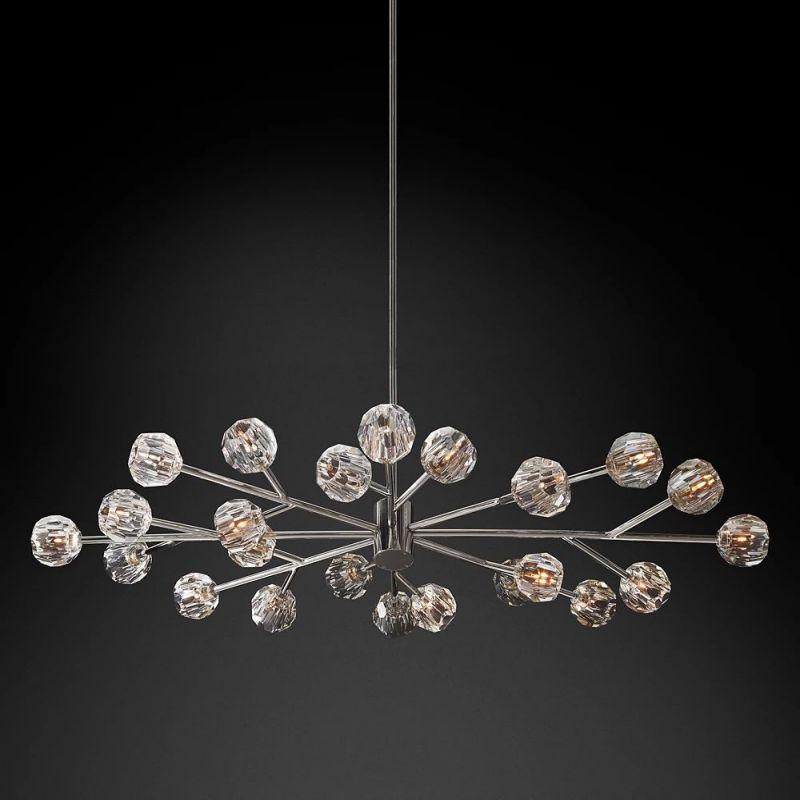 Boule Glass Oval Chandelier 72" - King Lamps