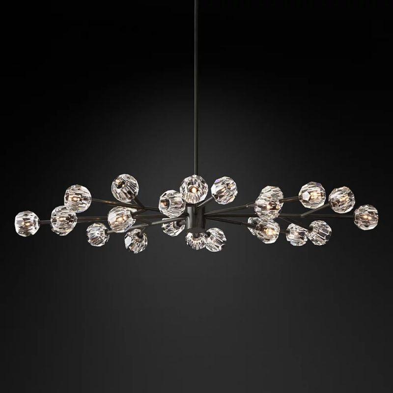Boule Glass Oval Chandelier 72" - King Lamps
