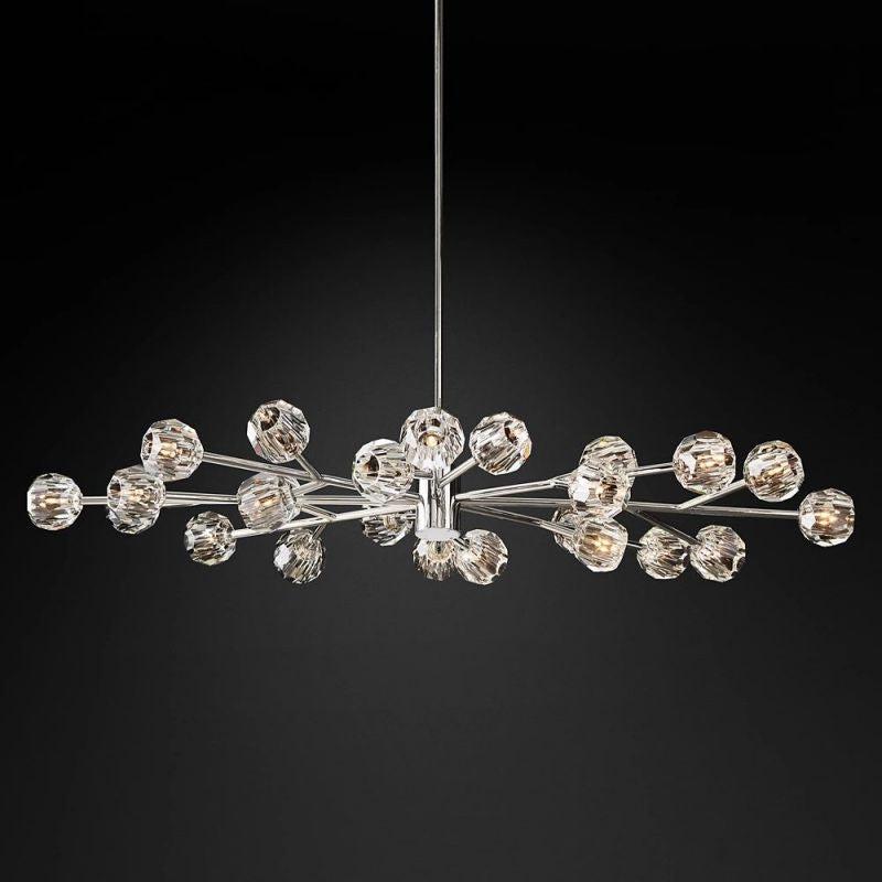Boule Glass Oval Chandelier 72" - King Lamps