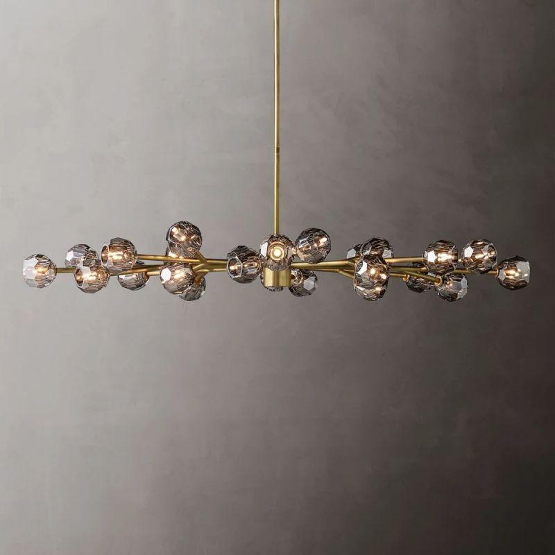 Boule Glass Oval Chandelier 72" - King Lamps