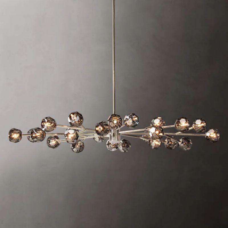 Boule Glass Oval Chandelier 72" - King Lamps