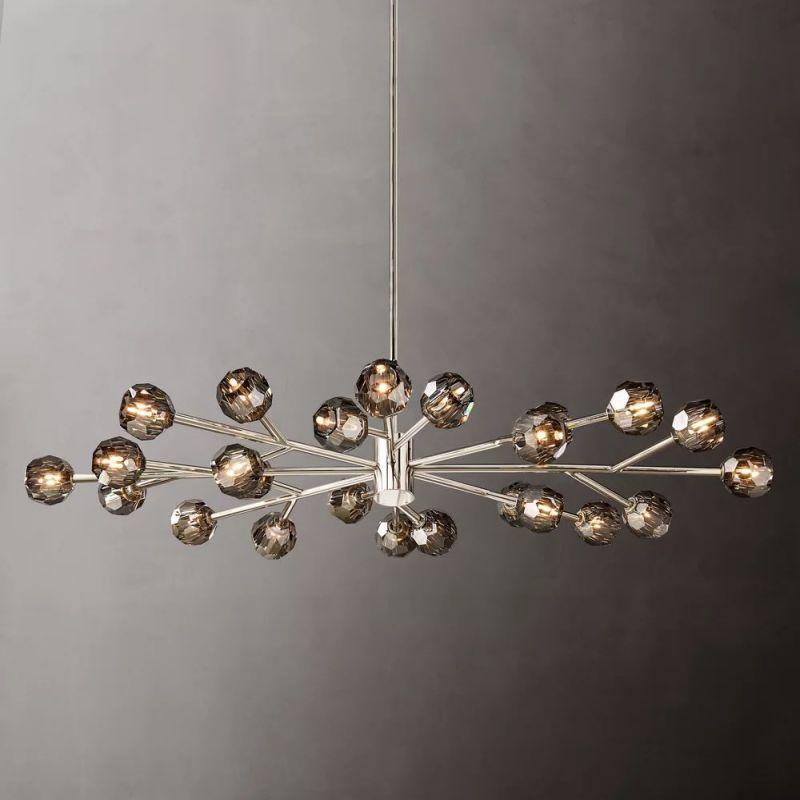 Boule Glass Oval Chandelier 72" - King Lamps
