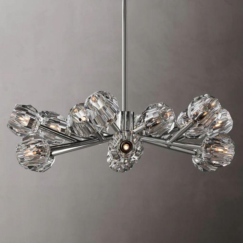 Boule Glass Round Chandelier 36" - King Lamps