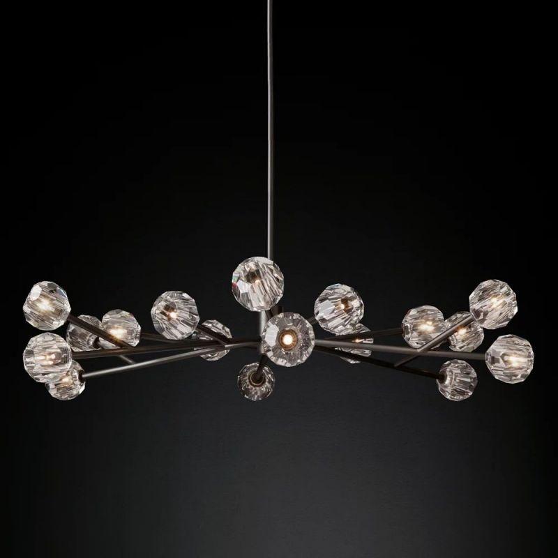 Boule Glass Round Chandelier 60" - King Lamps