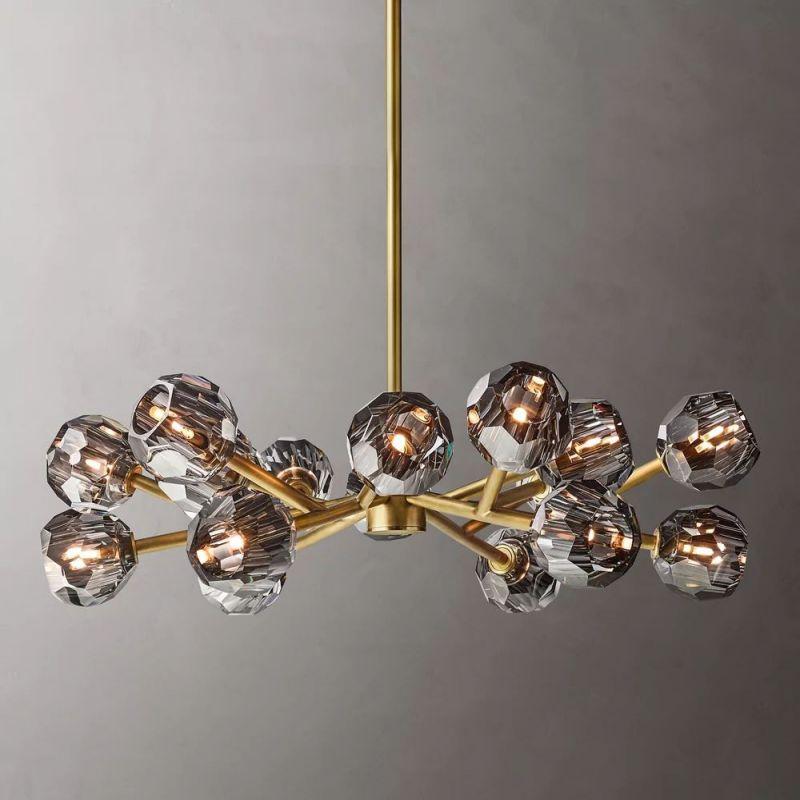Boule Glass Round Chandelier 36" - King Lamps