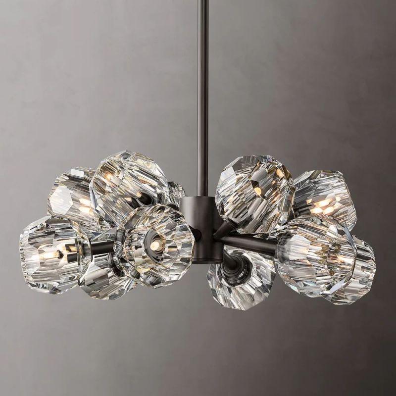 Boule Glass Round Chandelier 24" - King Lamps
