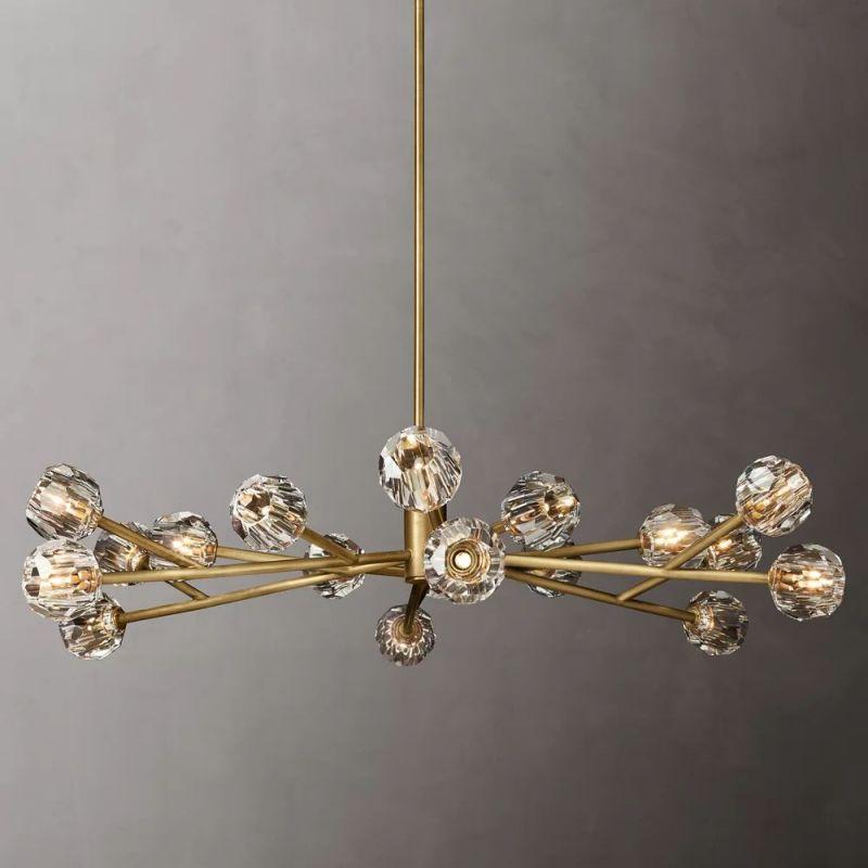Boule Glass Round Chandelier 60" - King Lamps