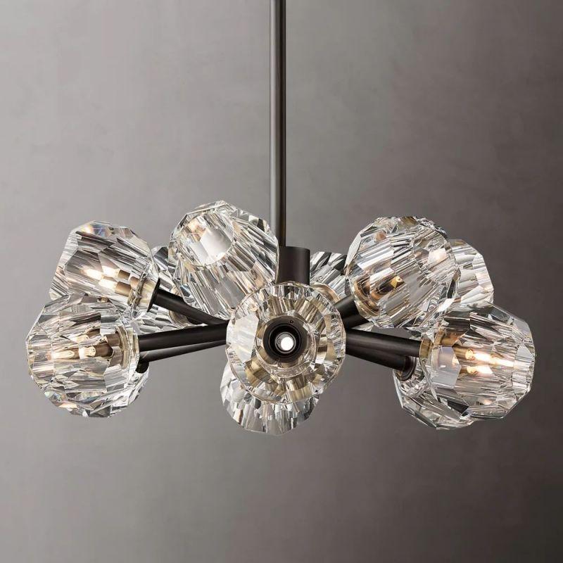 Boule Glass Round Chandelier 24" - King Lamps