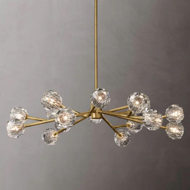 Boule Glass Round Chandelier 48" - King Lamps