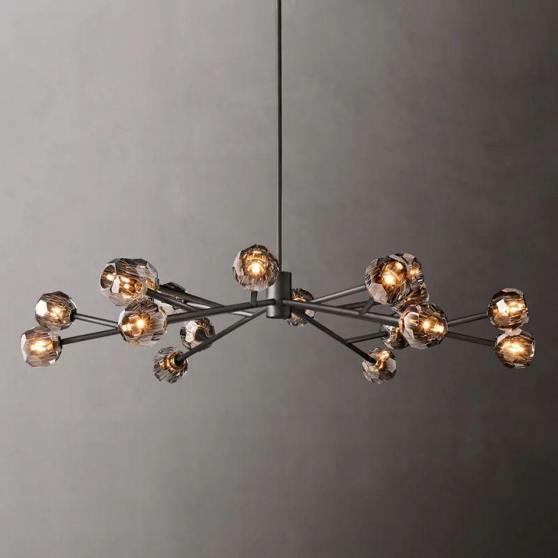 Boule Glass Round Chandelier 60" - King Lamps